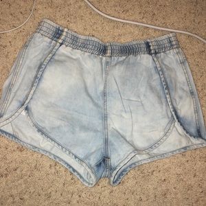 Pacsun-Elastic denim shorts